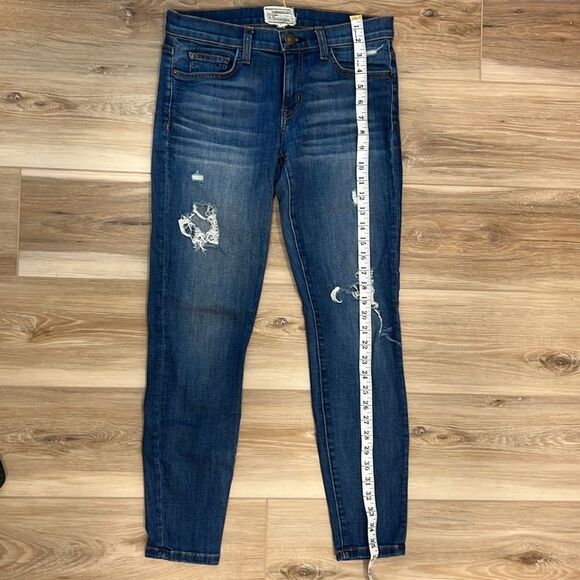 CURRENT/ELLIOTT Distressed Skinny Jeans Size 27 - Picture 4 of 7